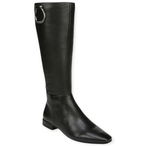NEW Naturalizer Women's Black Leather Tall Boots Carella Wide-Calf Size 5.5